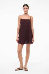 LAURA MINI COVERUP DRESS | DARK CHOCOLATE