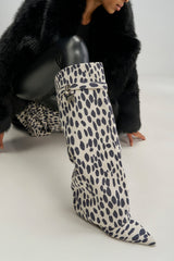 AZALEA WANG ENZO DALAMATIAN WEDGE BOOT