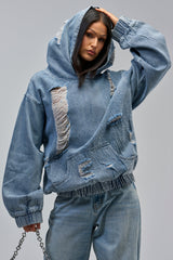 DISTRESSED GALAXY HOODIE