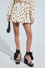 ALL ABOUT ME POLKA DOT POPLIN MINI SKIRT