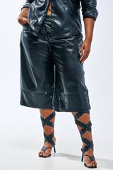 COME BACK TO ME FAUX LEATHER GAUCHO