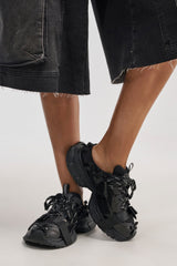 AKIRA GOLD LOCKET BLACK SLIP ON SNEAKER