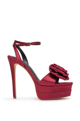 AZALEA WANG MARCELA BURGUNDY ROSE PLATFORM STILETTO SANDAL