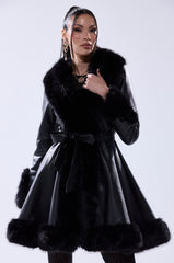 ADRIENNE FUR TRIM COAT