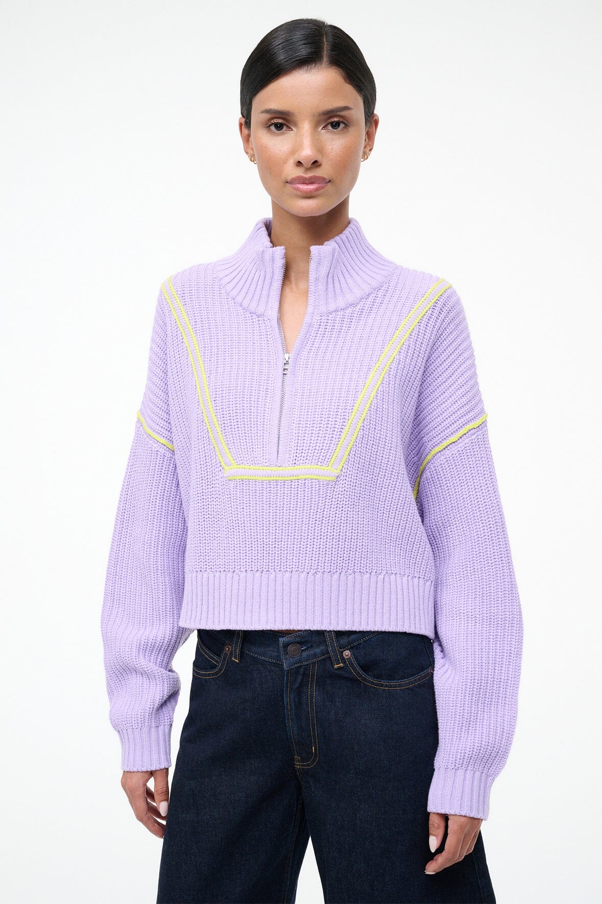 CROPPED HAMPTON SWEATER | WISTERIA