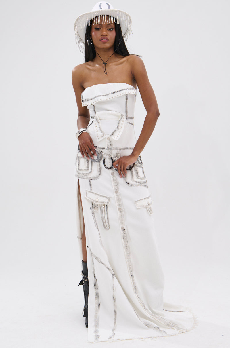 COVER STAR DENIM MAXI DRESS