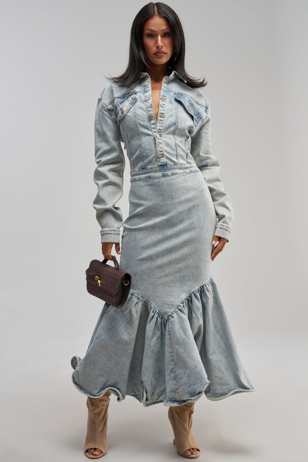 DENIM FOR DAYS MAXI DRESS