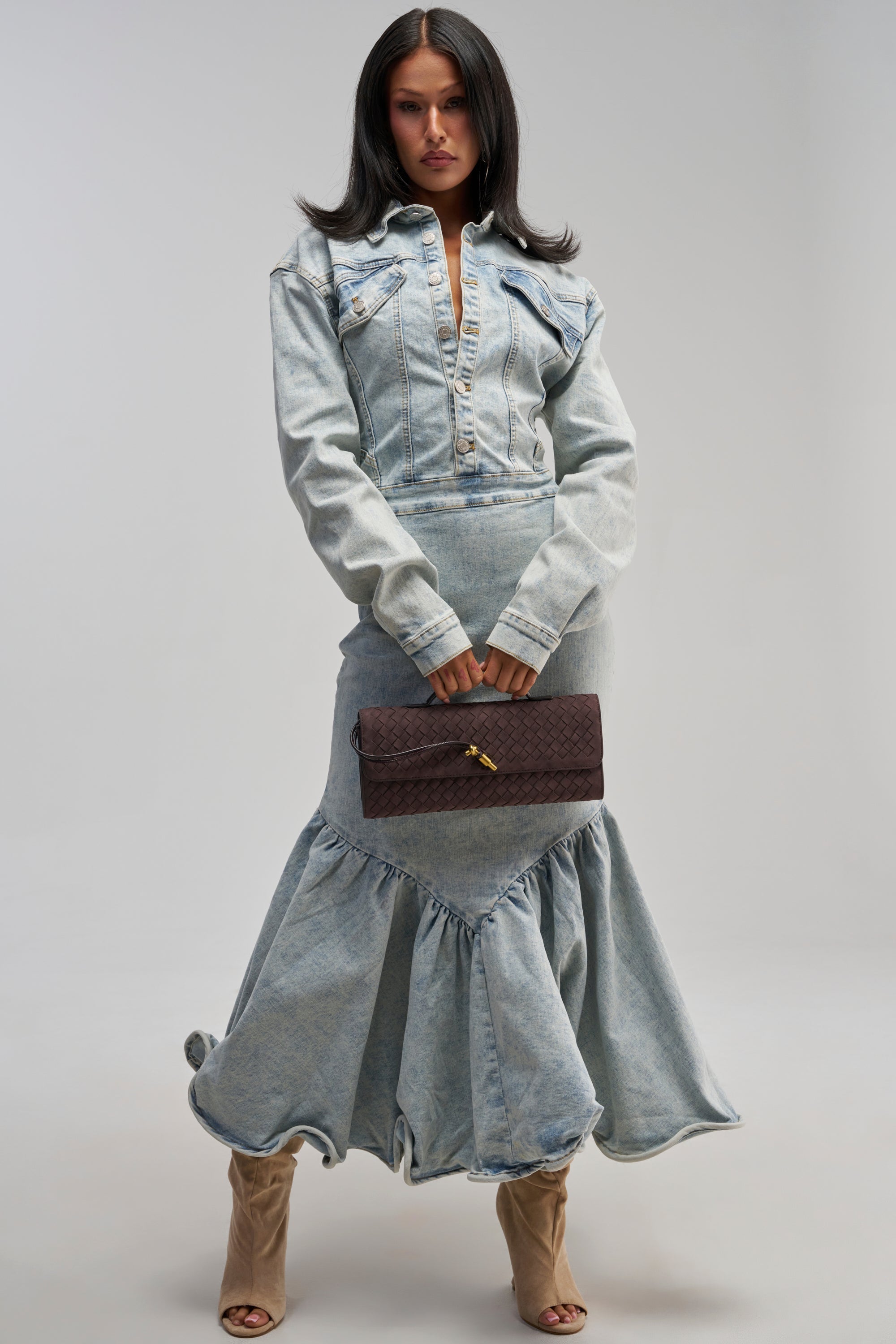 DENIM FOR DAYS MAXI DRESS