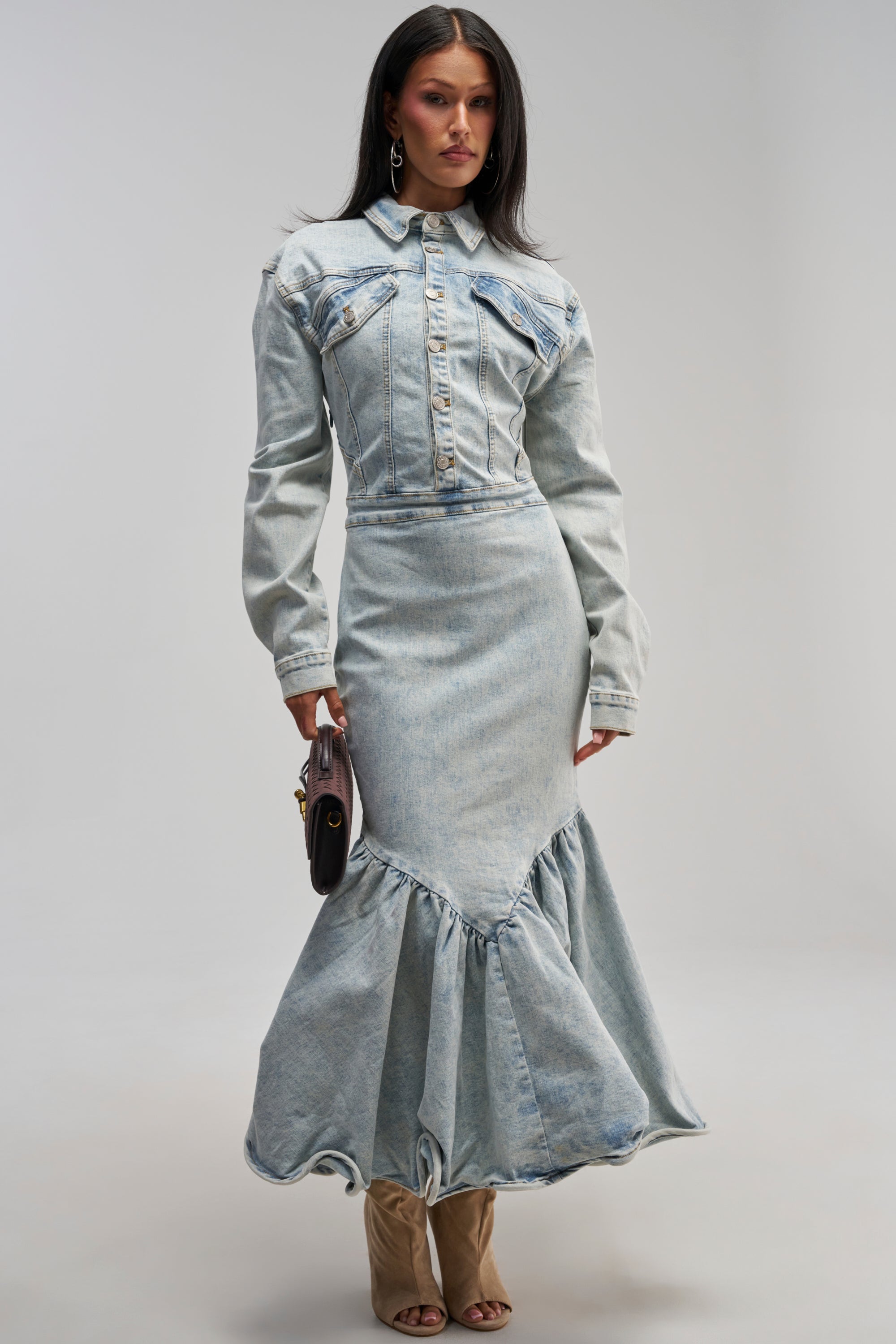 DENIM FOR DAYS MAXI DRESS