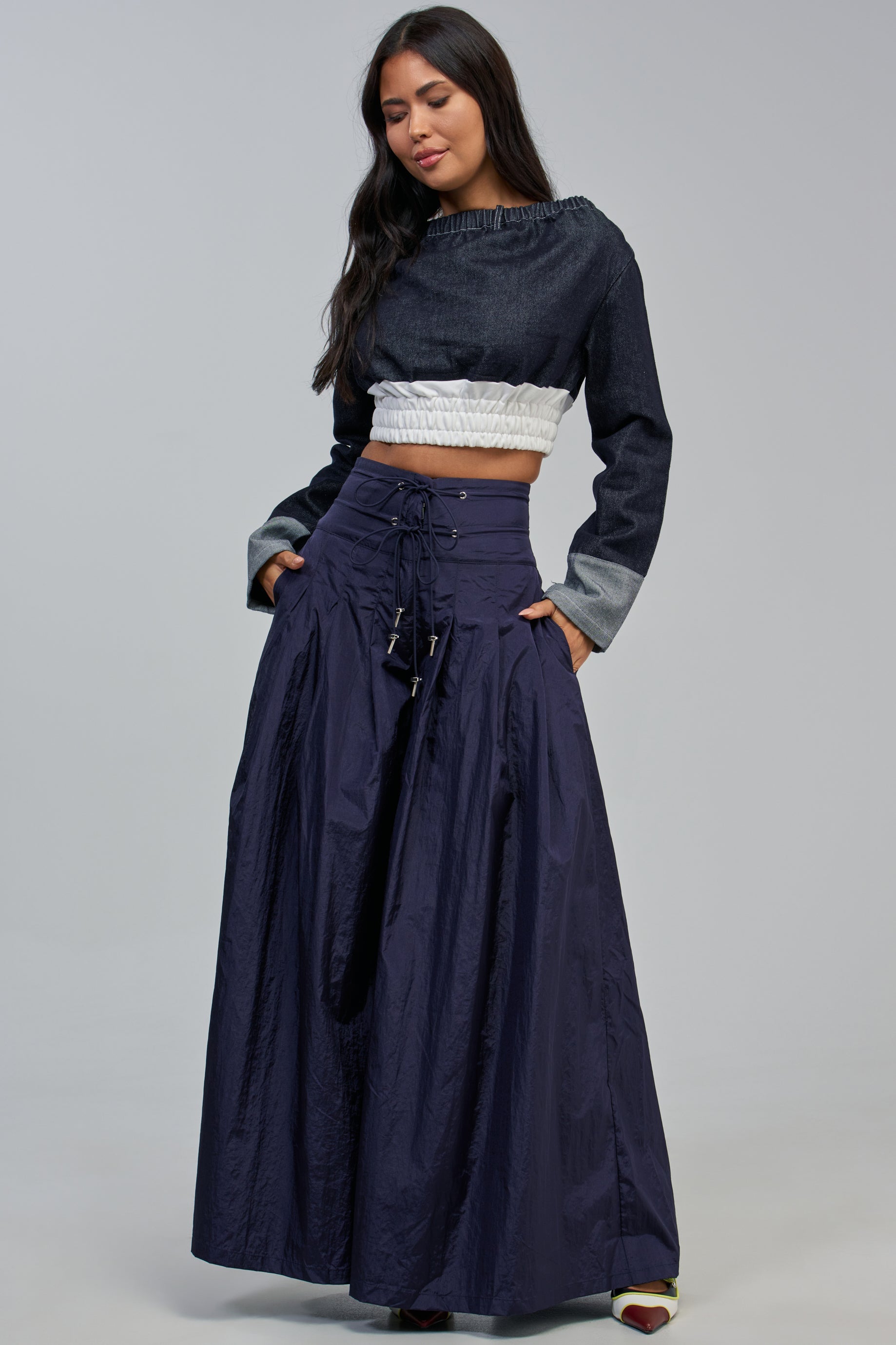 DANCE THE NIGHT AWAY PALAZZO PANT IN NAVY