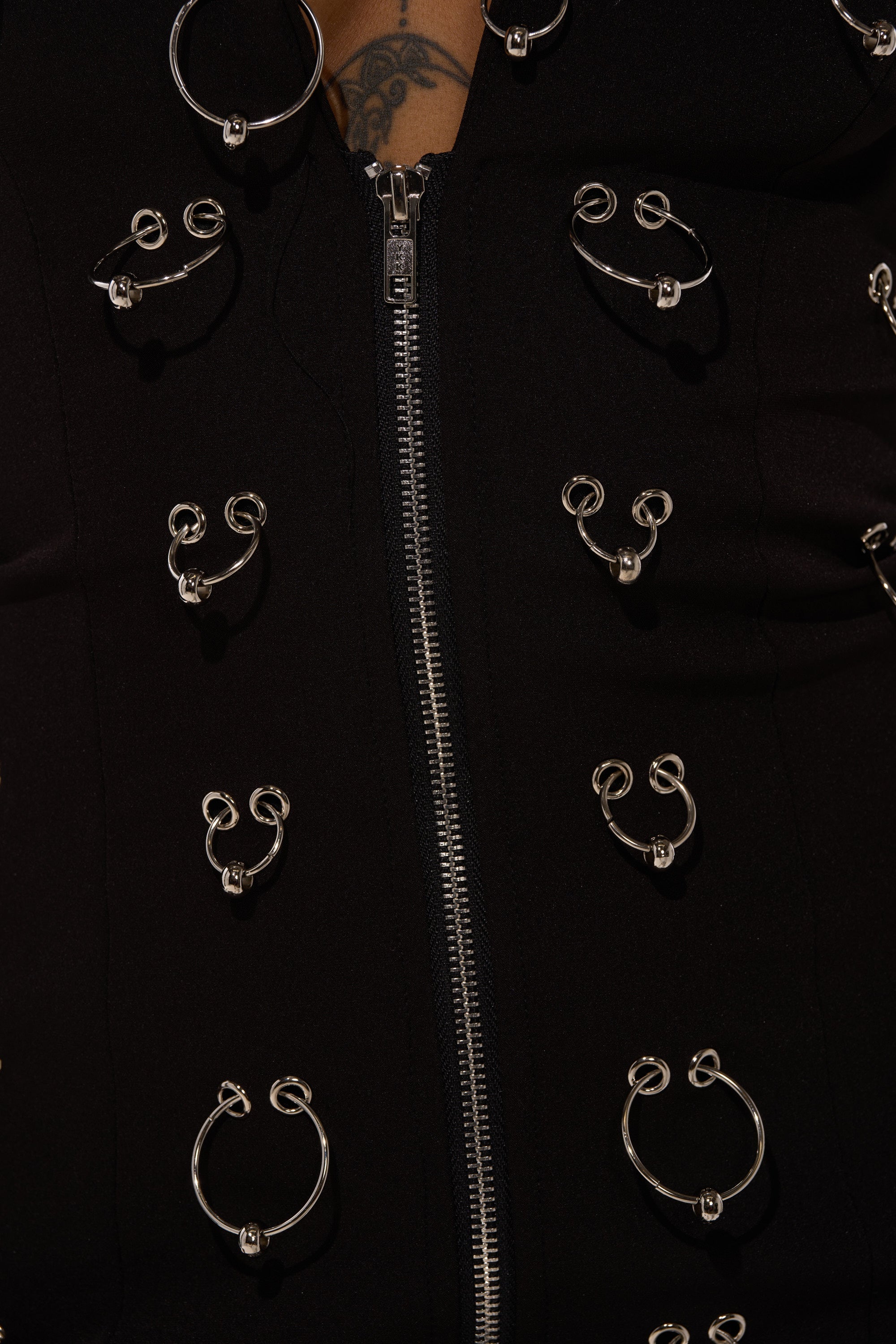 ALL OVER PIERCING BLAZER DRESS