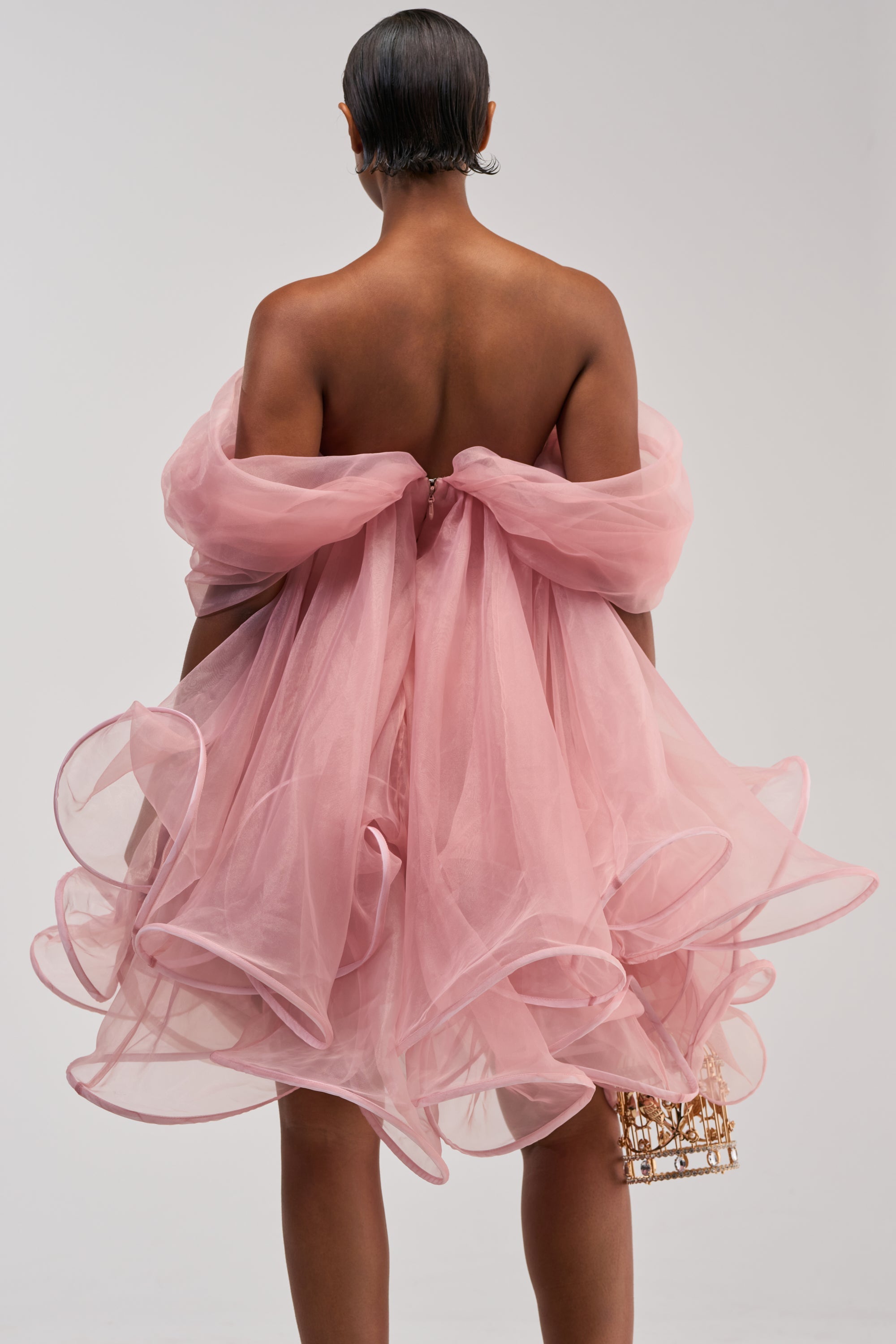 DANCE WITH ME CHIFFON MINI DRESS IN MAUVE