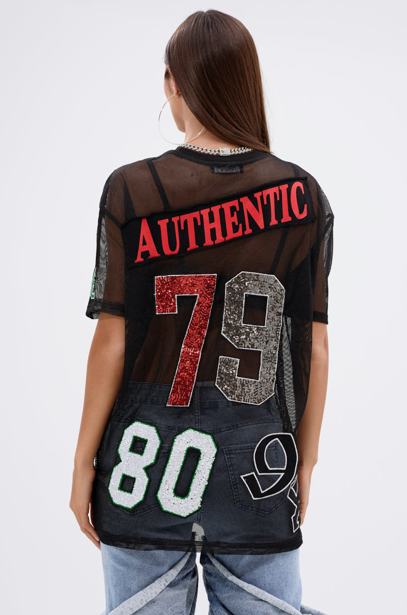 ALL DEM NUMBERS MESH TSHIRT