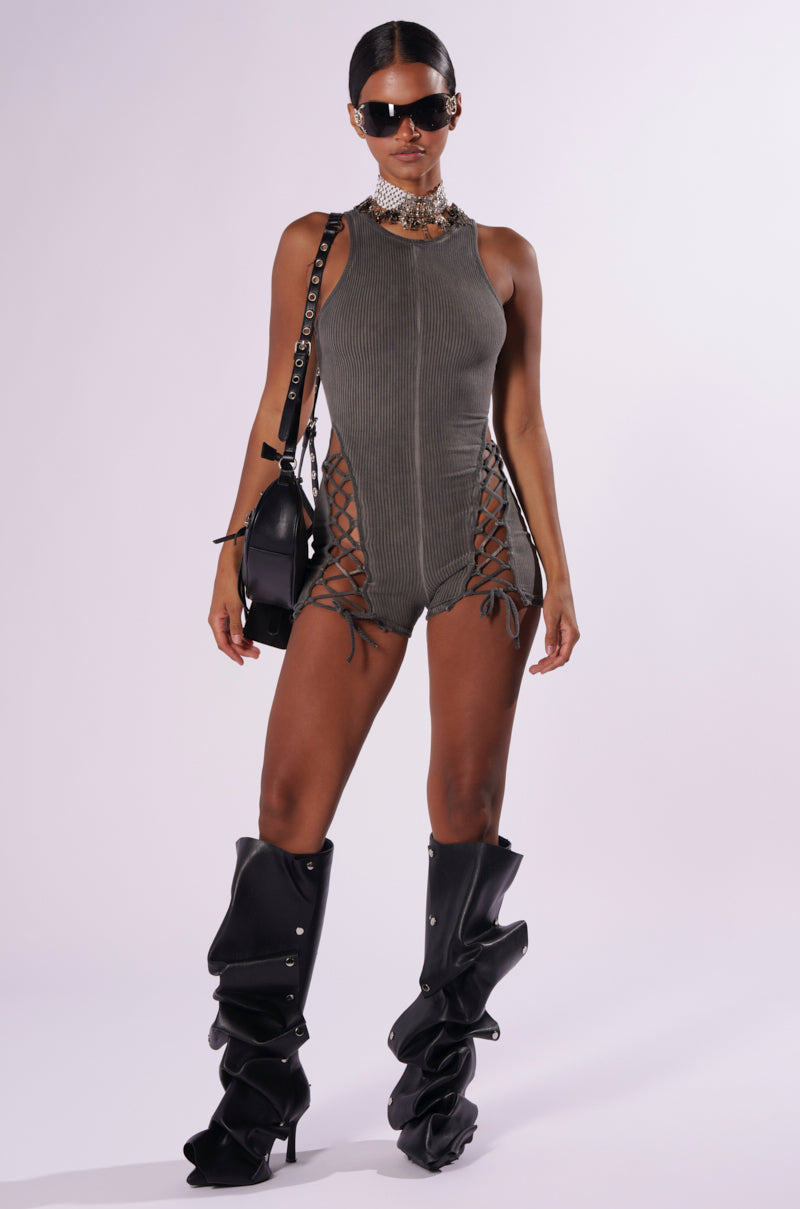 COMFY CUTE CUTOUT KNIT ROMPER