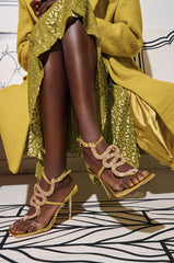 AZALEA WANG COBRA CITRINE STILETTO SANDAL