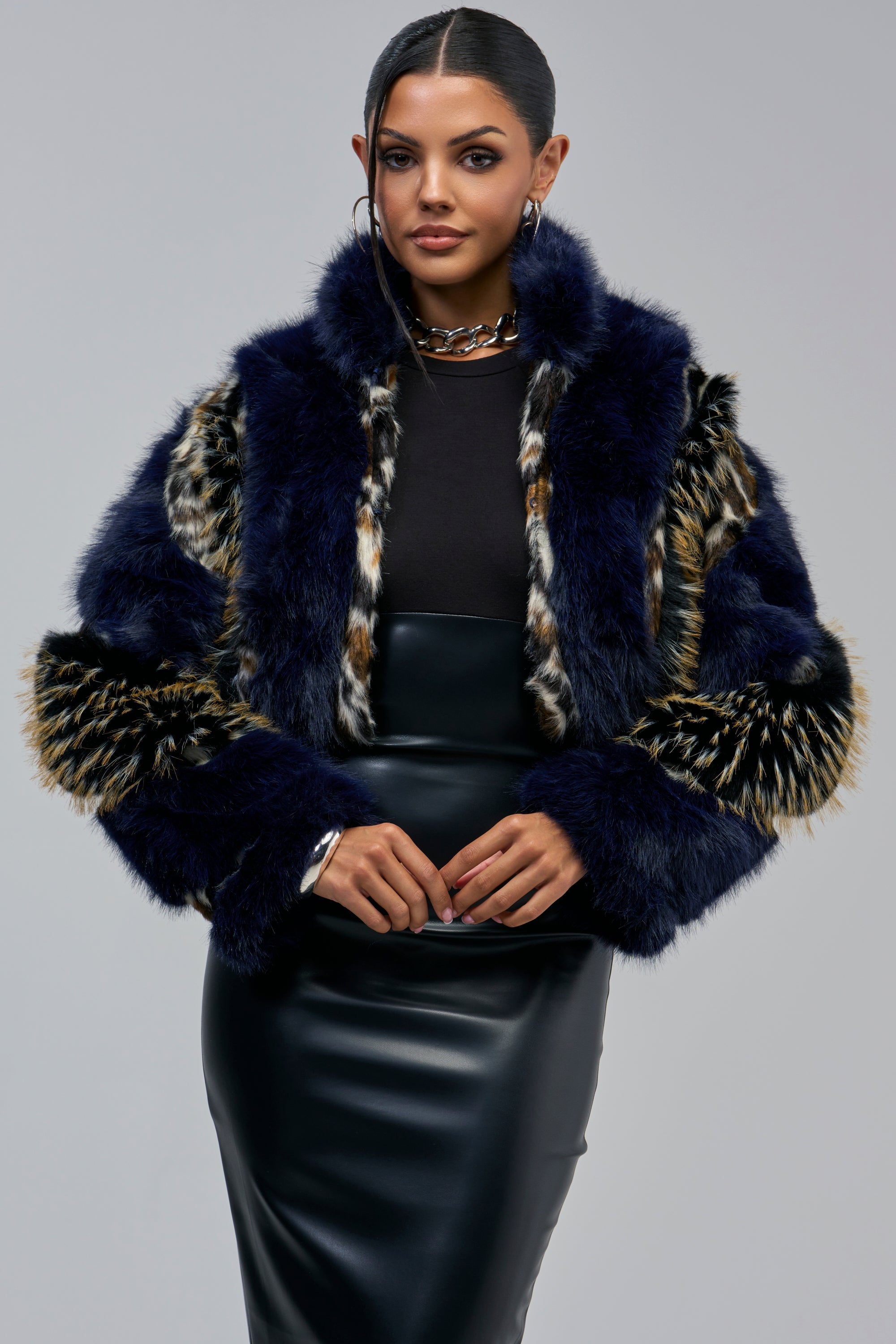 CYCLONE PATCHWORK FAUX FUR
