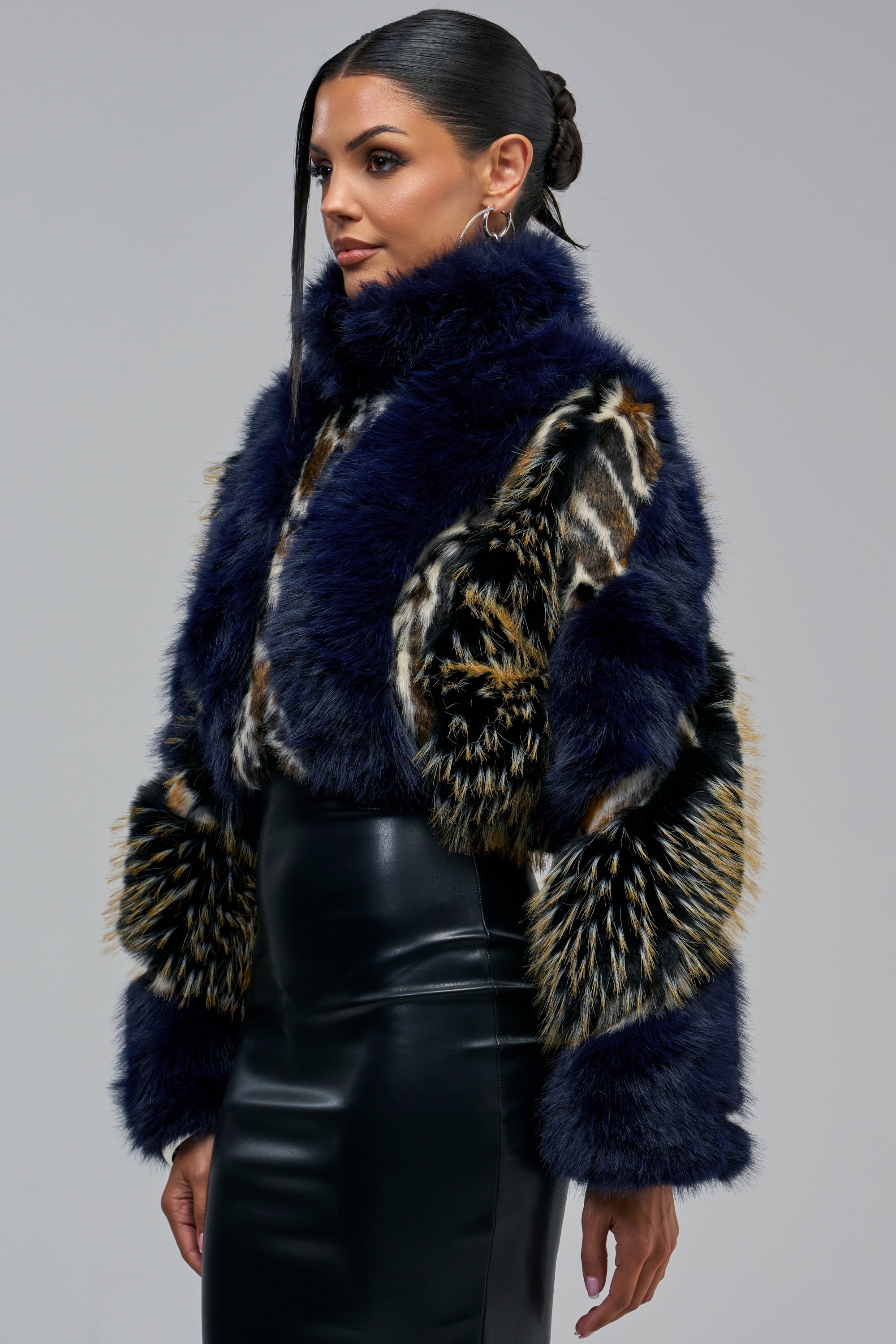 CYCLONE PATCHWORK FAUX FUR