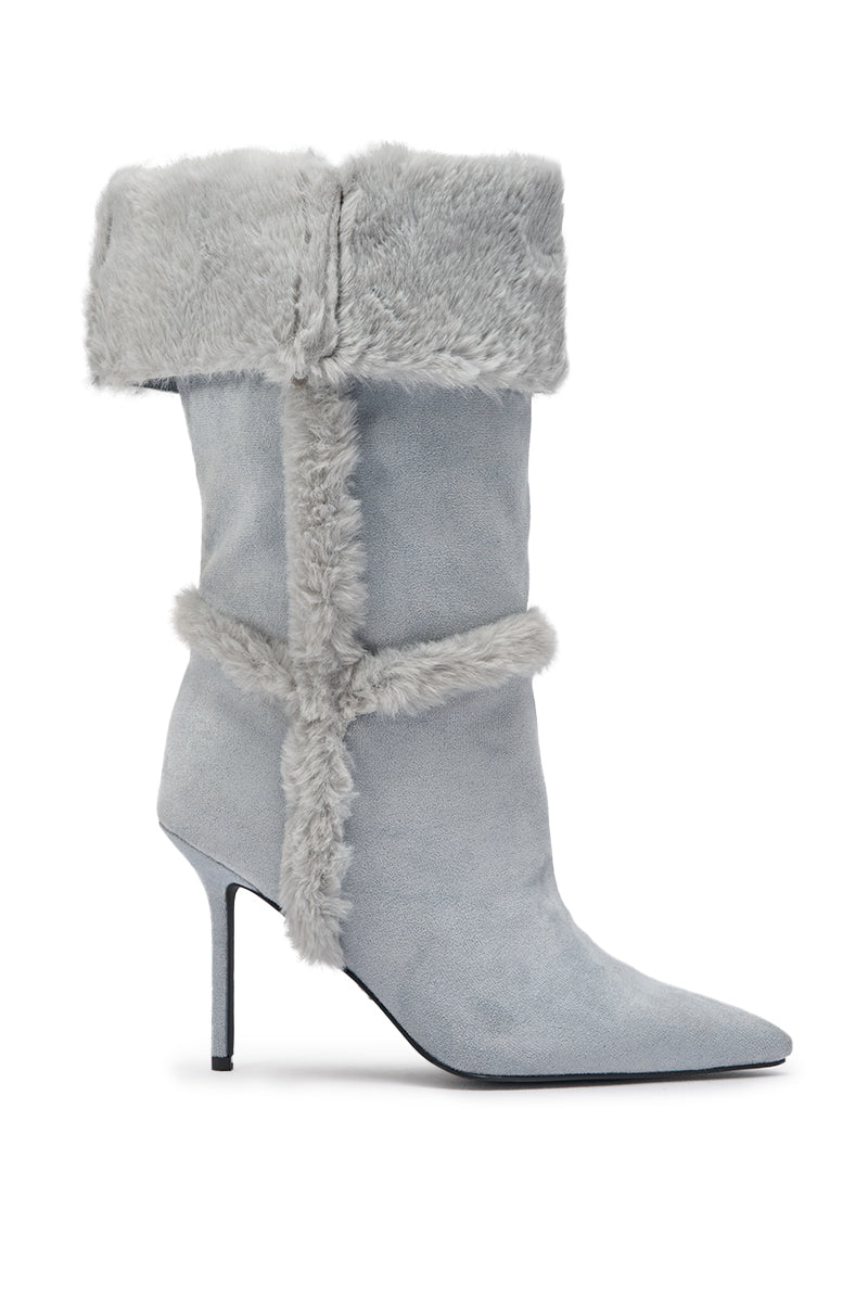 AZALEA WANG DROWSY BLUE STILETTO BOOT
