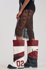 AKIRA GOLD GARRICK COLORBLOCKED SPORT COMBAT BOOT