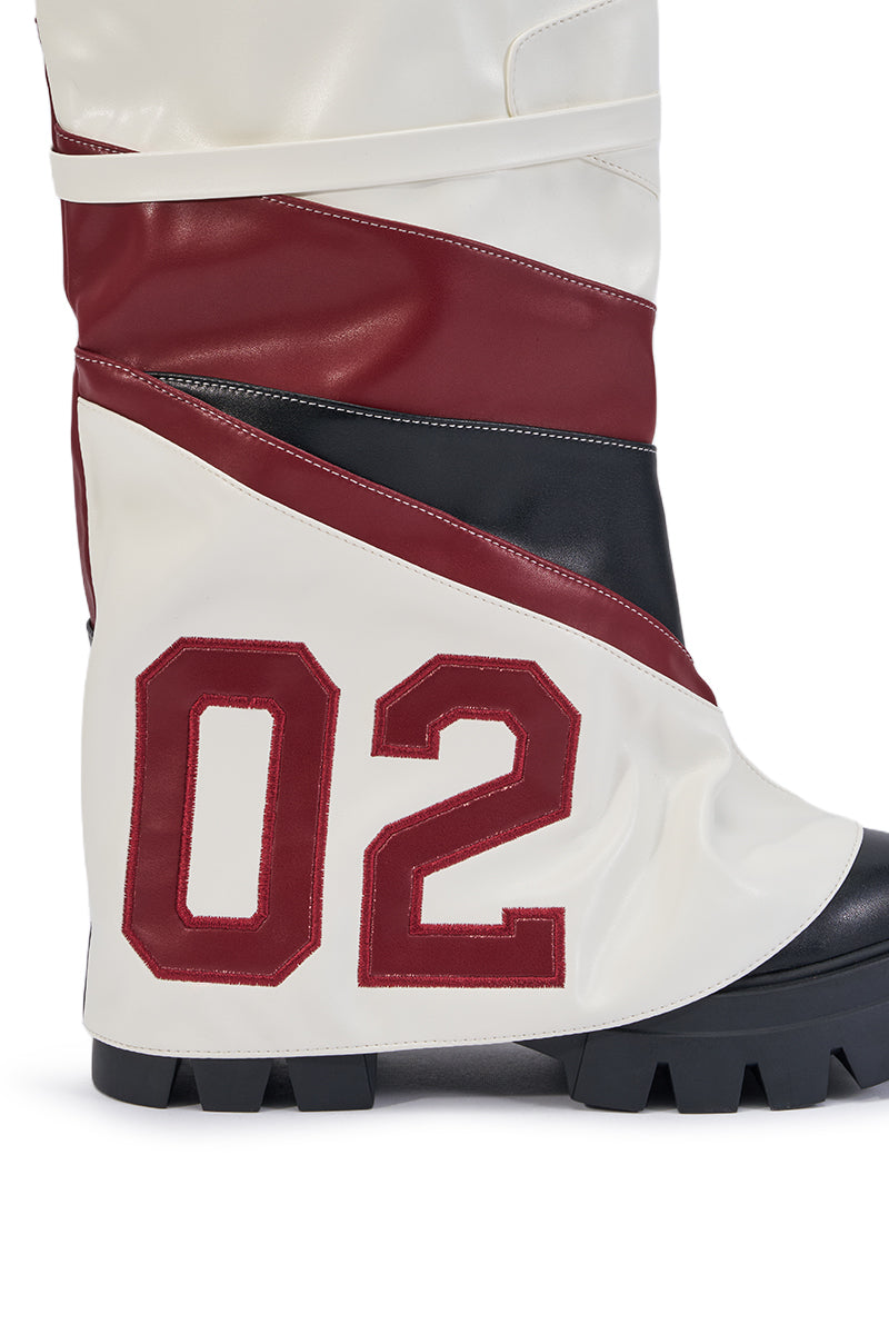 AKIRA GOLD GARRICK COLORBLOCKED SPORT COMBAT BOOT