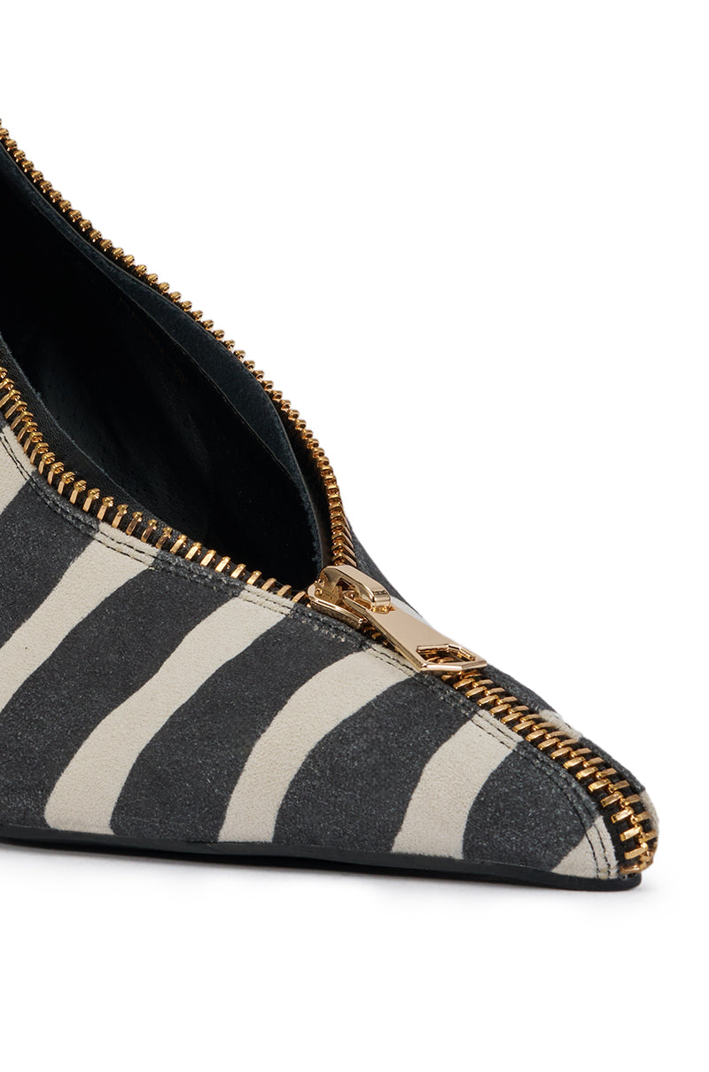 AZALEA WANG GIAVANNA MULTI WEDGE STRIPED PUMP