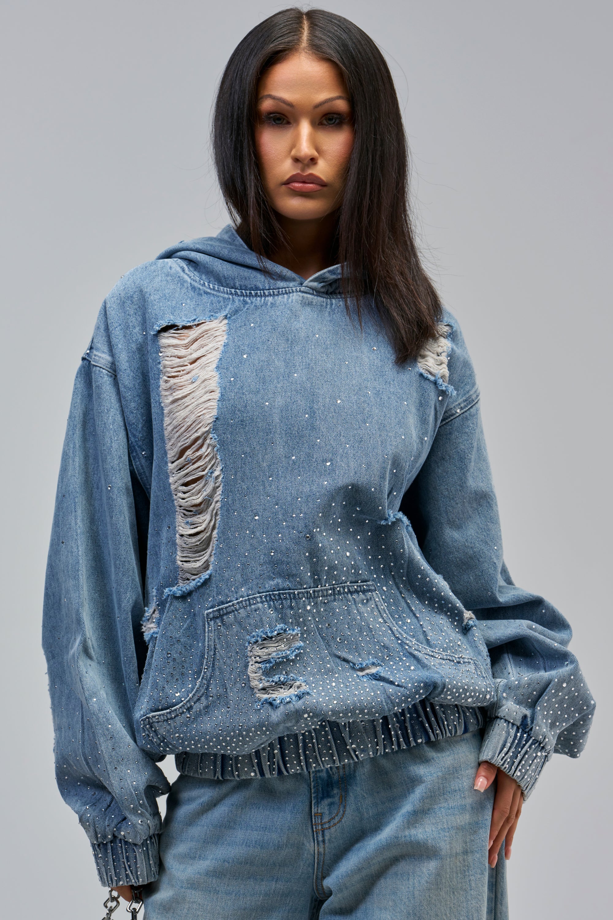 DISTRESSED GALAXY HOODIE