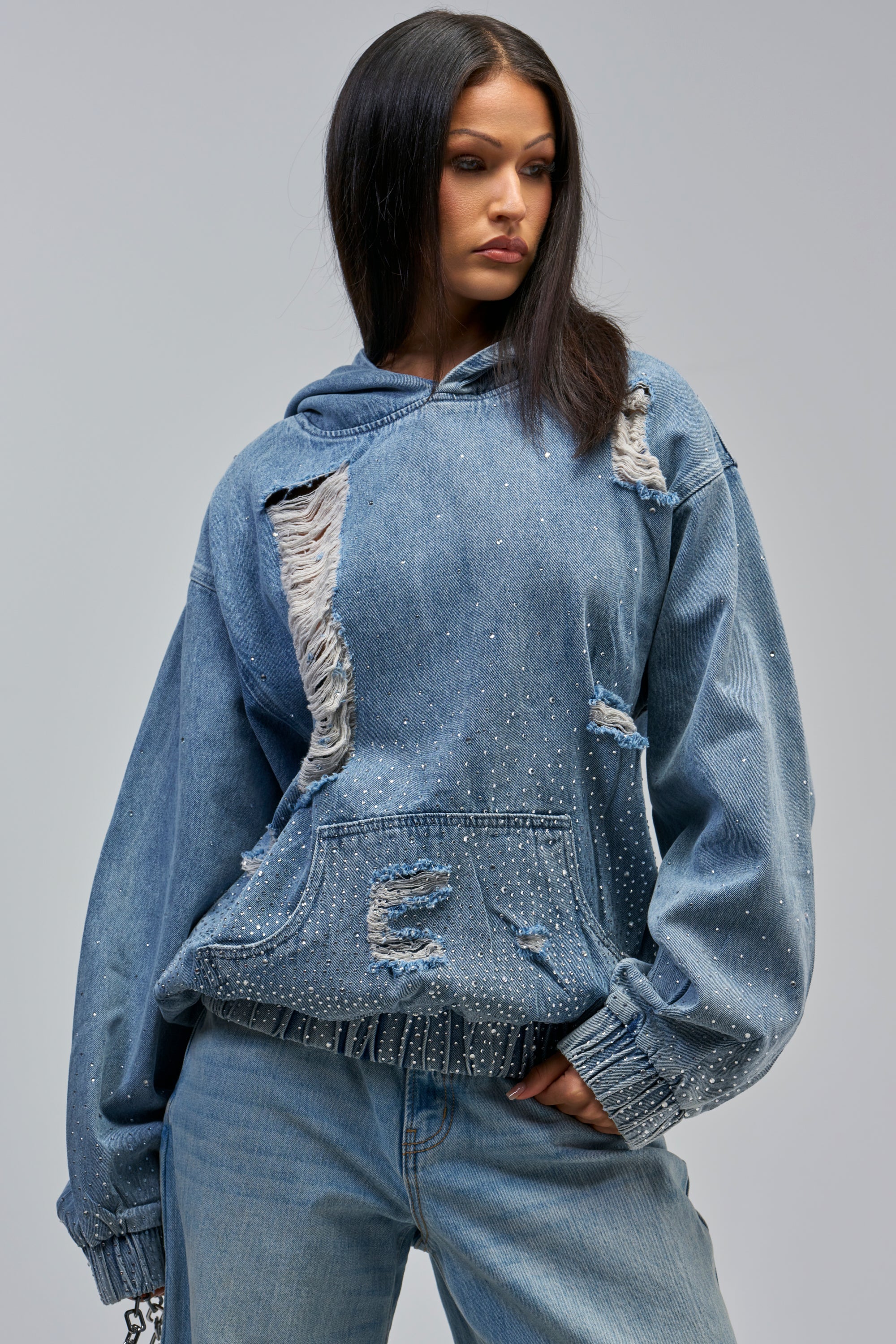 DISTRESSED GALAXY HOODIE