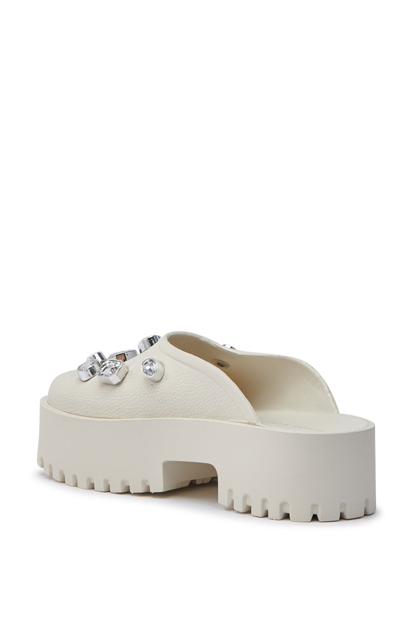 AZALEA WANG HAIN IVORY RHINESTONE FLAT