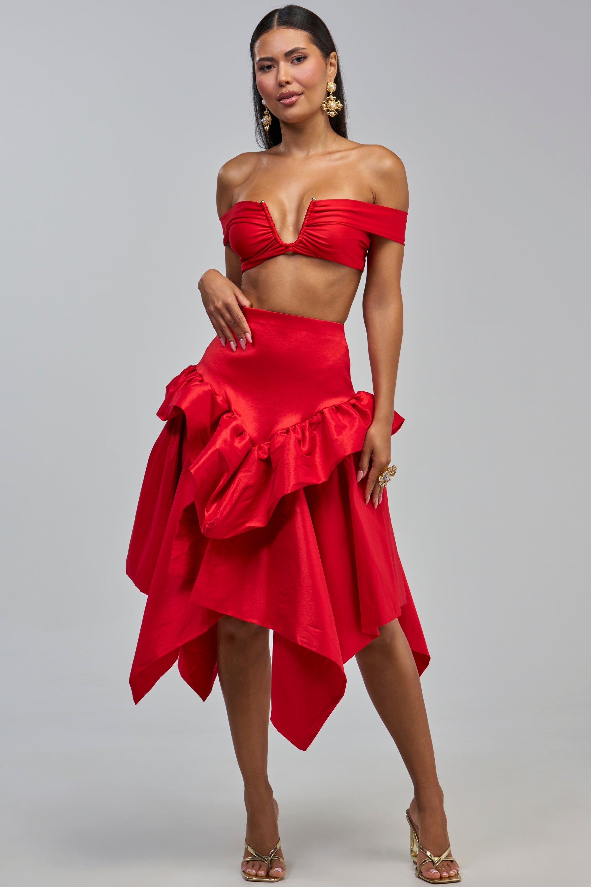 ALL ABOUT IT MIDI SKIRT