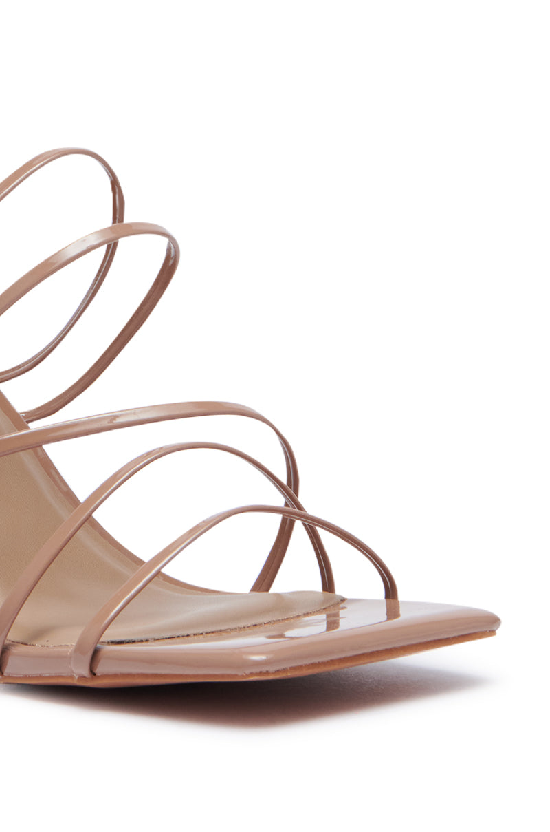 AKIRA HUGHIE NUDE NEW STRAPPY SLIP ON SANDAL