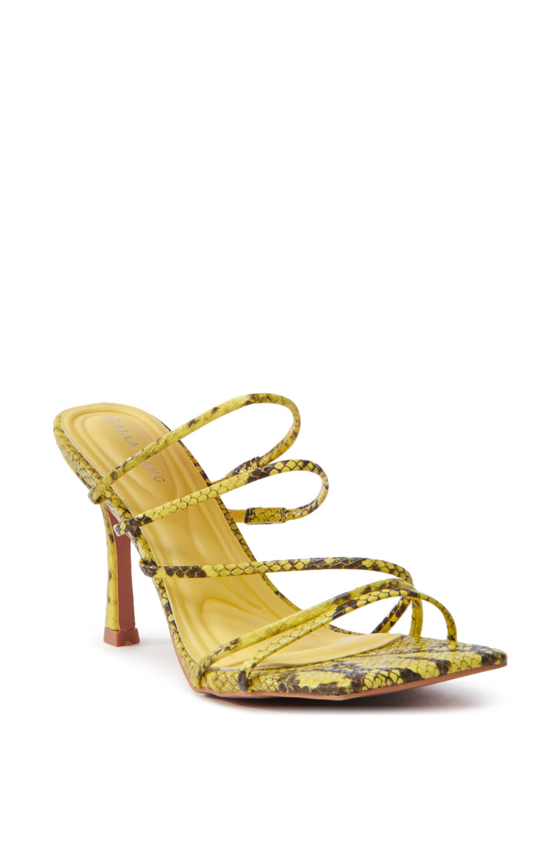 AZALEA WANG HUGHIE YELLOW SNAKE SANDAL