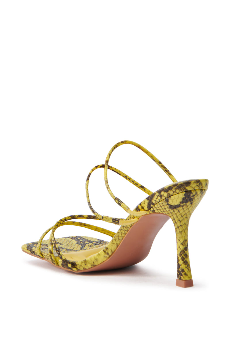 AZALEA WANG HUGHIE YELLOW SNAKE SANDAL