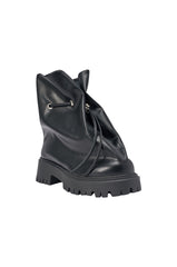 AKIRA GOLD IRON BLACK FLAT BOOTIE