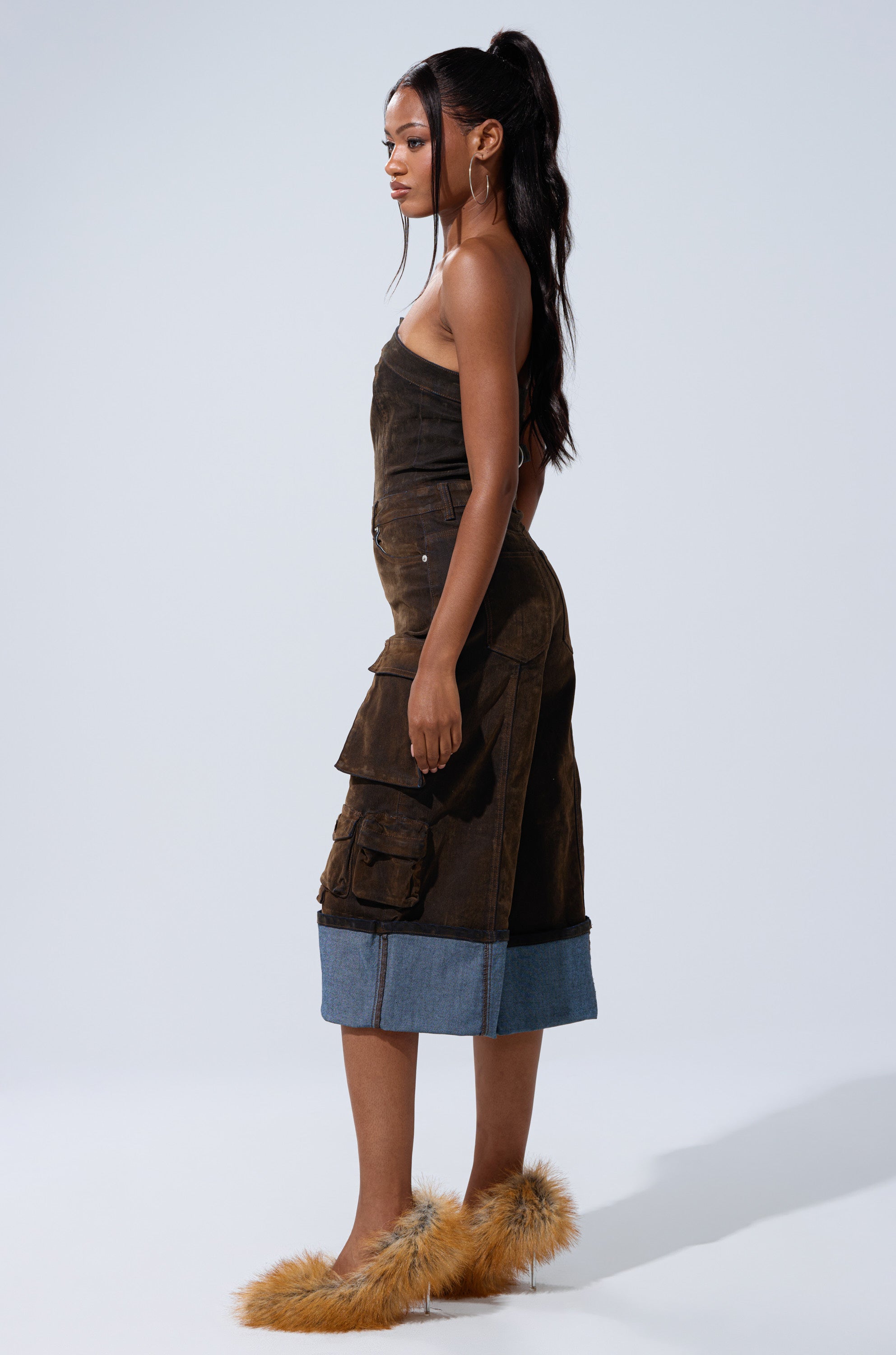 ALICIA CROPPED CARGO JUMPSUIT