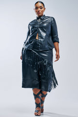 COME BACK TO ME FAUX LEATHER GAUCHO