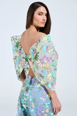 ALL THE RAVE FLORAL BOW TOP