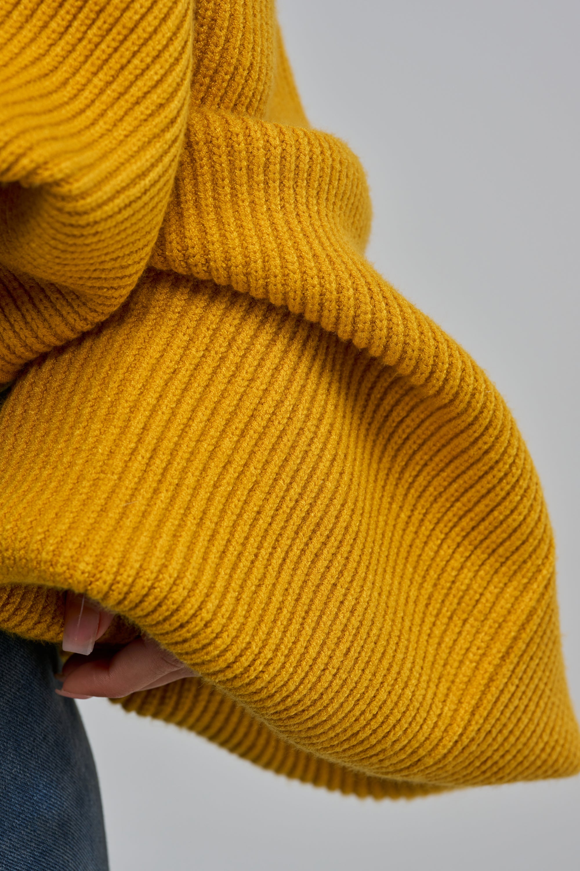 CRAZY FOR YOU CROSS FRONT SWEATER IN MUSTARD