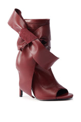 AZALEA WANG KLARICE BURGUNDY STILETTO BOOTIE