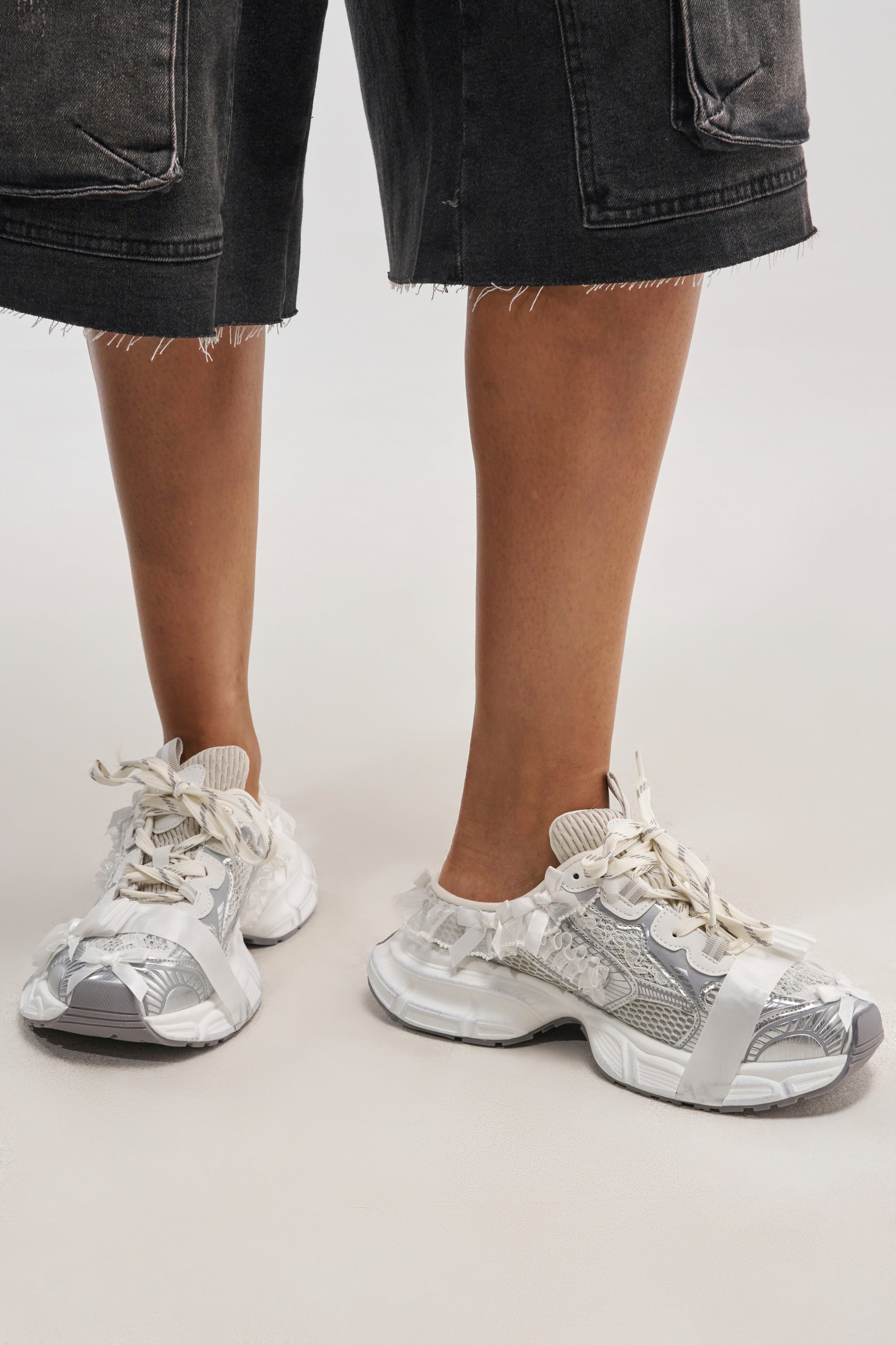 AKIRA GOLD LOCKET WHITE SLIP ON SNEAKER