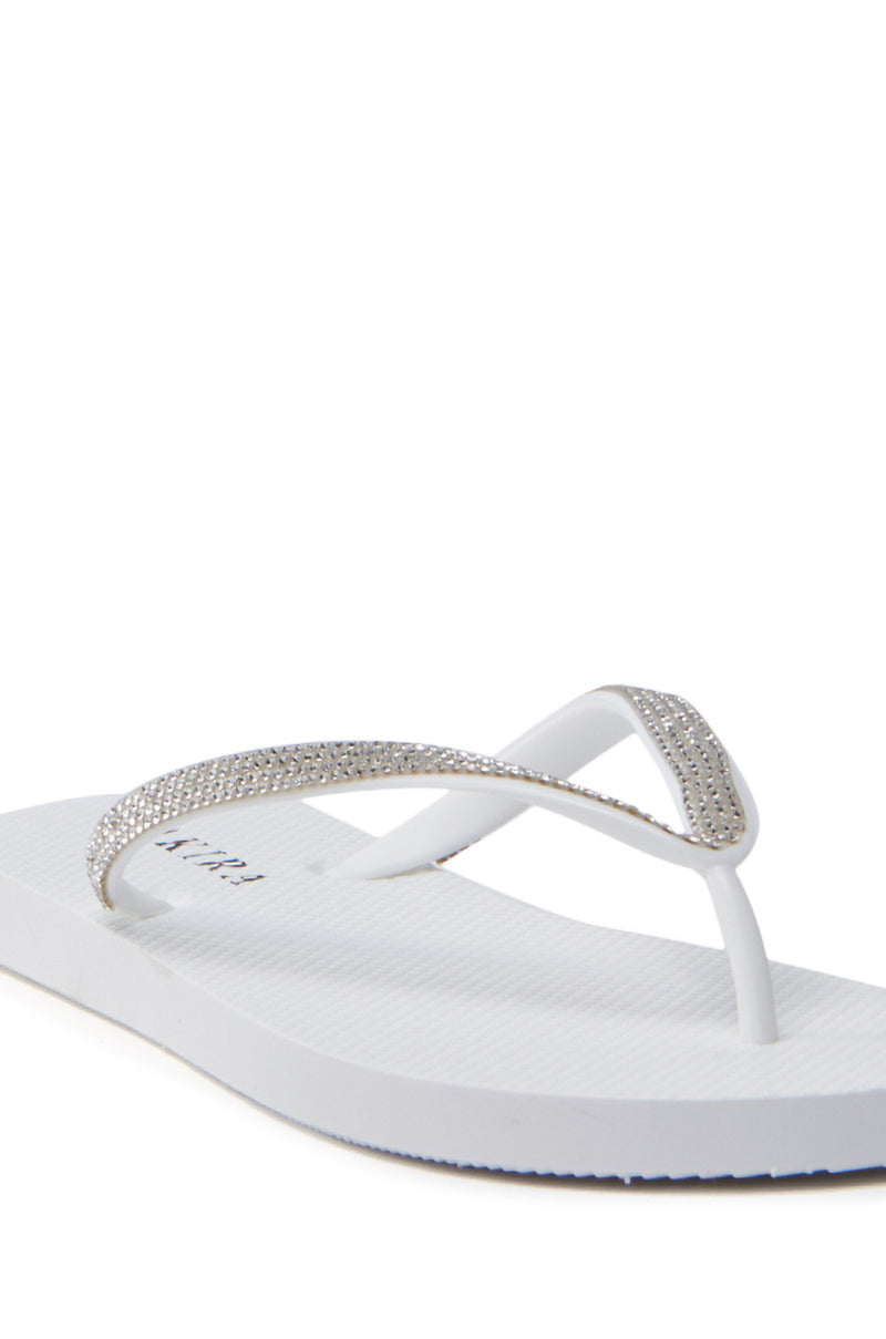 AKIRA LORETA WHITE THONG FLIP FLOP