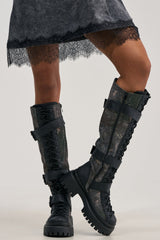 AZALEA WANG LYRA CAMO COMBAT BOOT