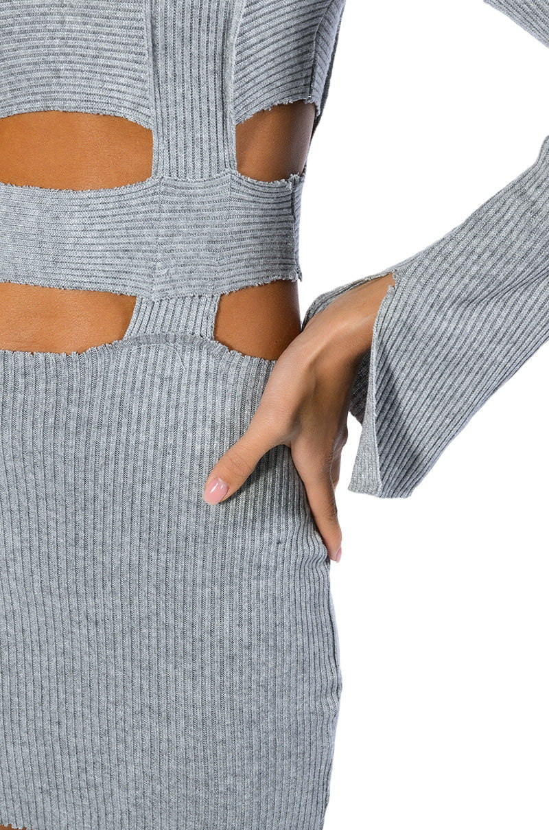 ALICIA KNIT CUT OUT MINI DRESS