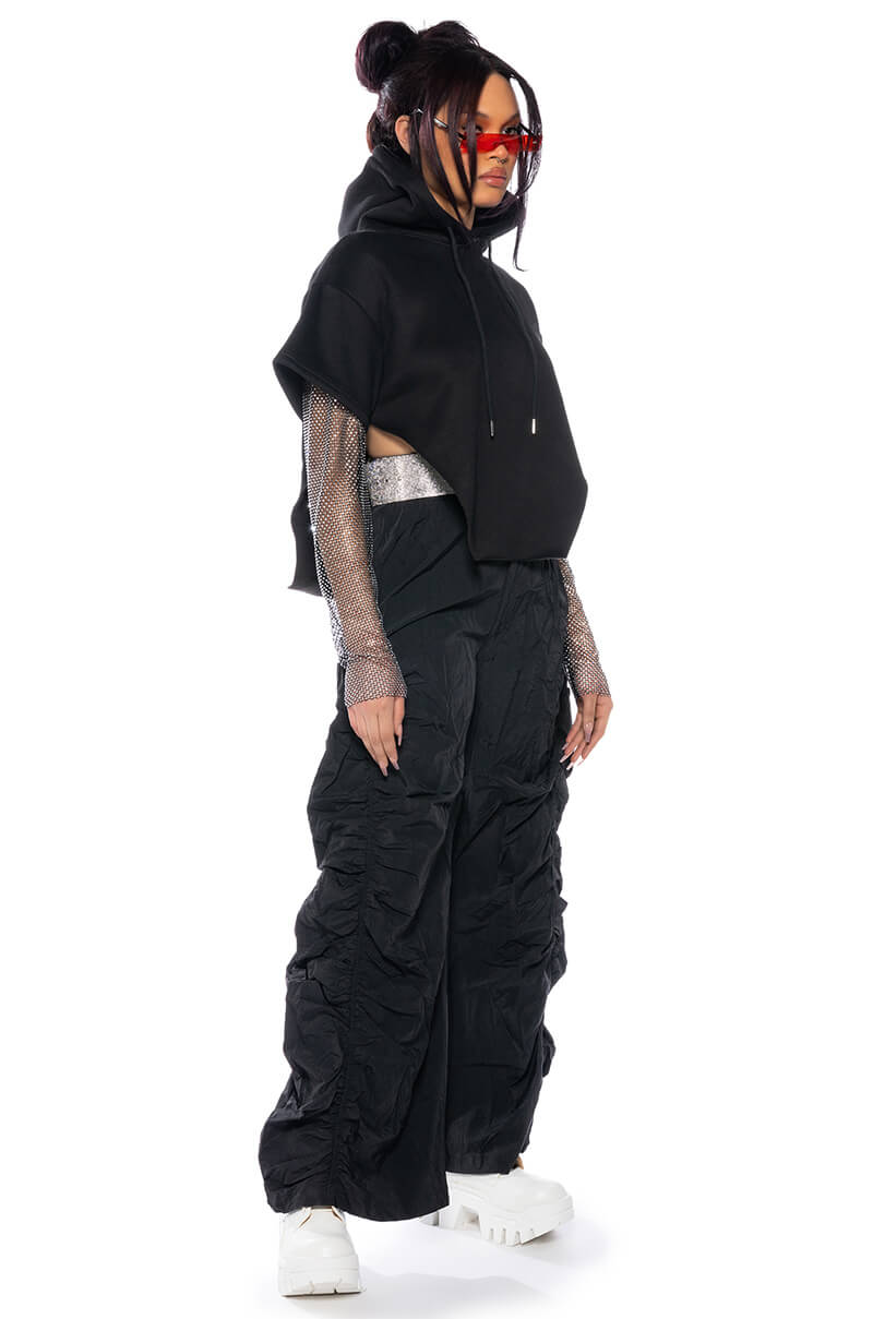 ALLI GOT SHIRT SLEEVE DETAIL HOODIE