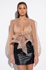 ALL OVER POLKA DOT BLOUSE