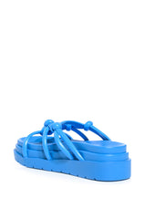 AZALEA WANG BENITA FLAT SANDAL IN BLUE