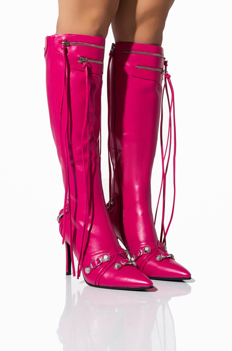AZALEA WANG MAEVE STILETTO BOOT IN FUCHSIA