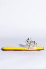 AZALEA WANG KEEP IT REAL FLAT SANDAL IN YELLOW
