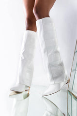 AZALEA WANG LIKE RAIN IN THE SUN WEDGE BOOT IN WHITE