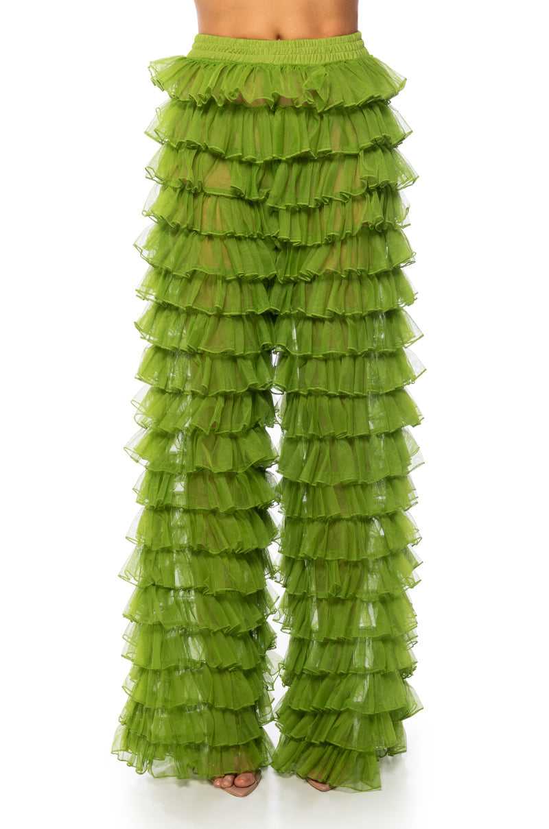 CLARITY RUFFLED PALAZZO PANT