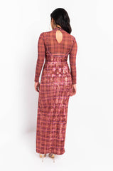 COME HERE LOVER BOY EXTENDED STRAPS HIGH SLIT VELVET SKIRT